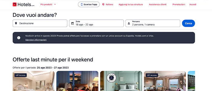 Come funziona il sito Hotels.com?