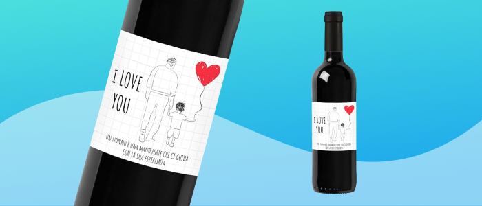 Bottle-Up Bottiglia di Vino personalizzata