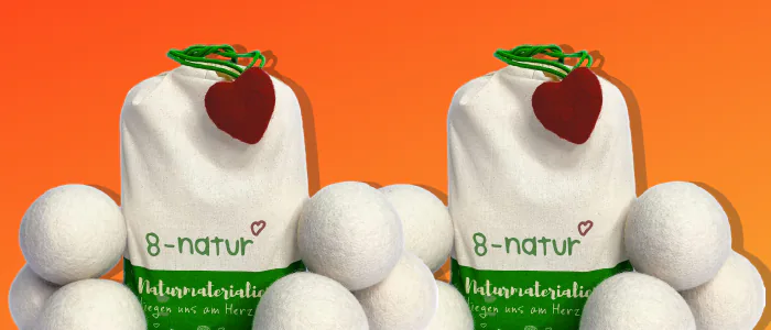 8-Natur, set di palline per asciugatrice